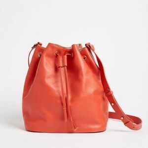 Frank and Oak Orange/Red  Bucket Bag